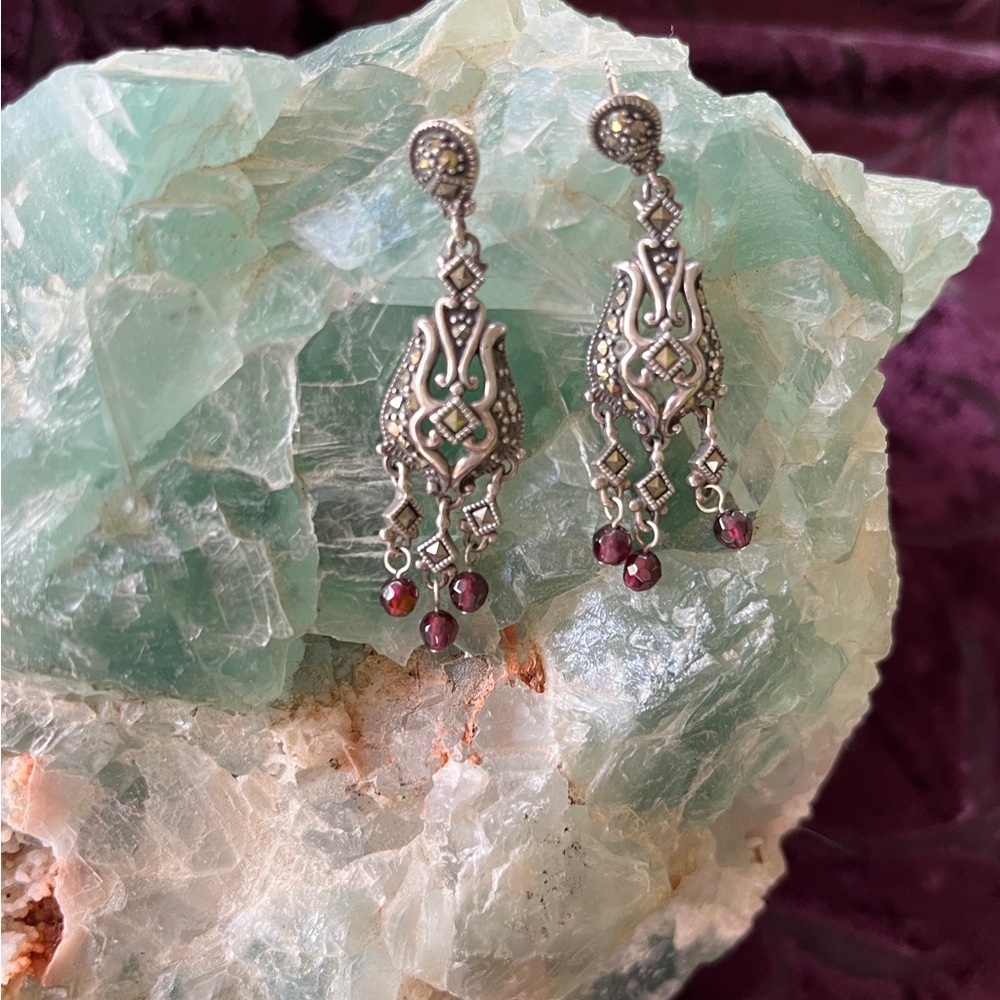Sterling Silver marcasite earrings